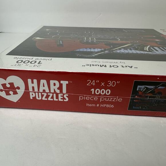 NEW Hart Puzzles Art Of Music William Carr 1000 Piece Puzzle 24x30 Trumpet Piano - Picture 3 of 6